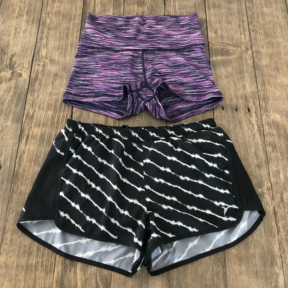 2 Pair Old Navy Athletic Shorts Biker Running‎